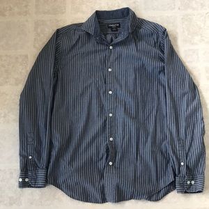 Claiborne navy stripe button down